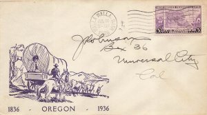 783 3c OREGON TERRITORY - Bronesky cachet - Walla Walla