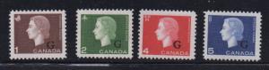 Canada Sc O46-9 1963 QE II Official stamp set mint NH