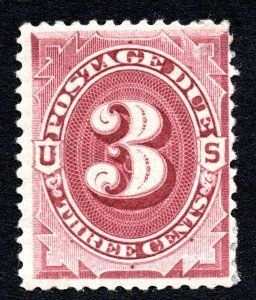 #J24 MH 1891 US 3¢ Postage Due Stamp CV $85