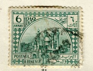 IRAQ; 1920s early Pictorial issue fine used local motives 6a. value