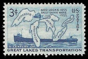 # 1069 MINT NEVER HINGED SOO LOCKS     XF+