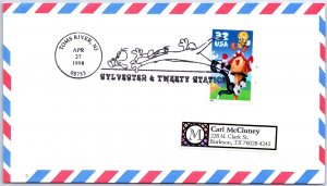 US SPECIAL EVENT COVER POSTMARK SYLVESTER & TWEETY AT TOMS RIVER N.J. 1998