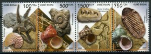 Guinea-Bissau Seashells & Fossils Stamps 2020 MNH Nautilus Ammonites 4v Strip