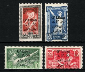 France Colonies LEBANON Stamps 1924 *OLYMPIC GAMES* Set Mint MM Cat $130 SS2338