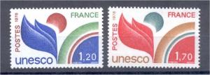 FRANCE, UNESCO OFFICIALS 1978, NEVER HINGED **!