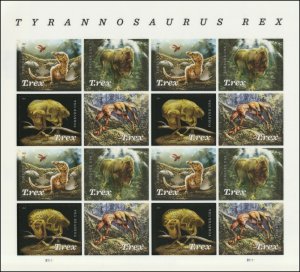 US 5410-5413 5413a T.Rex Tyrannosaurus forever sheet (16 stamps) MNH 2019