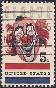 1309 5 cent American Circus (Clown) VF used