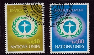 United Nations - Geneva # 25-26, Human Environment, Used Set