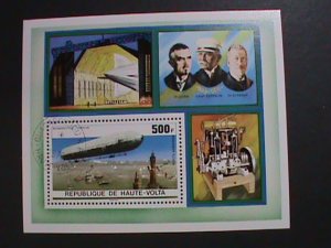 UPPER VOLTA-1976- RETROSPECTIVE OF ZEPPELIN- CTO-STAMP SHEET  VERY FINE