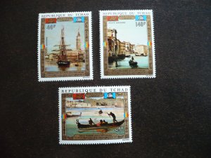 Stamps - Chad - Scott# C127-C129 - Mint Hinged Set of 3 Stamps