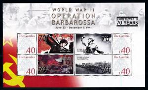 [78478] Gambia 2008 World War II Operation Barbarossa Sheet MNH