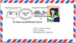 US SPECIAL EVENT COVER POSTMARK DOUGLAS COUNTY PUBLIC LIBRARY CASTLE ROCK CO '97