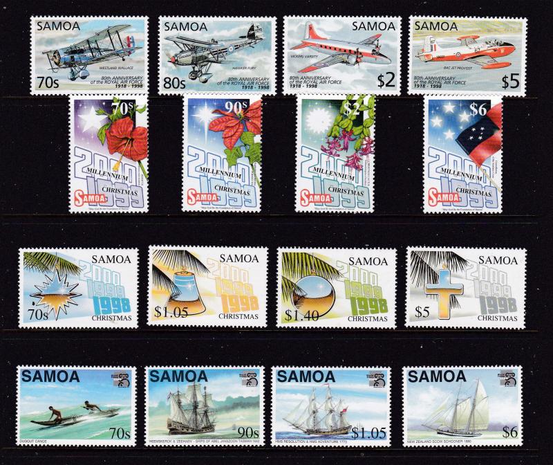 Samoa x 4 MNH modern sets