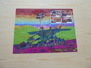 New Mars Rover Pop Art Photograph  8 x 11  with Maldive Islands Stamps