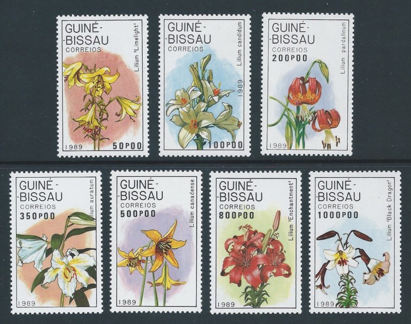 Guinea Bissau #787-93 NH Flowers - Lilies