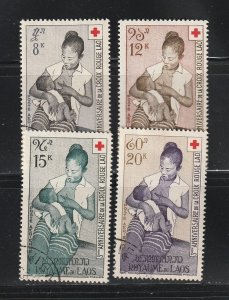 Laos C31-C34 Set U Red Cross