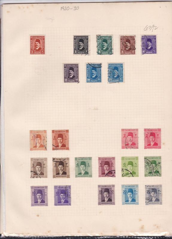 egypt issues of 1920-30 stamps page ref 18121