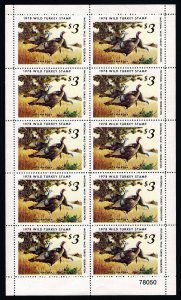 United States - 1978 Wild Turkey Stamp Mint never hinged.