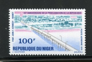 NIGER 1970 JOHN F. KENNEDY -NIAMEY BRIDGE STAMP MINT NH