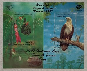 Indonesia 1997 Flora and Fauna (Birds) MS, MNH.  Scott 1738, CV $2.50