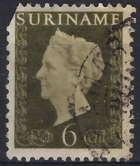 Suriname 218 Used F-VF Folded Crnr UL; SCV $0.65