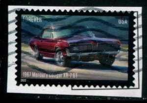 5718 US (60c) Pony Cars - Mercury Cougar XR-7 SA, used on paper