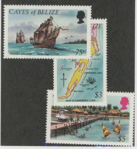 Cayes of Belize #7-9 Mint (NH)