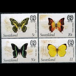 SWAZILAND 1982 - Scott# 399-402 Butterflies Set of 4 NH