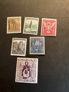 Stamp Luxembourg Scott #B137-42  never hinged