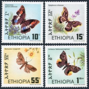 Ethiopia 1080-1083, MNH. Mi 1166-1169. Butterflies 1983. Craraxes galawadiwosi,