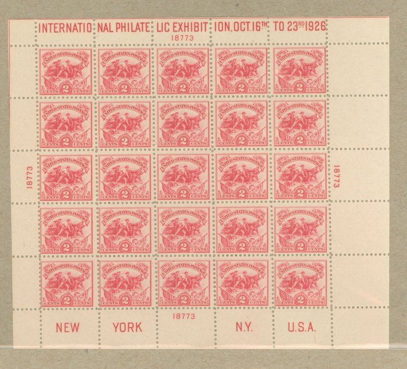 United States #630  Souvenir Sheet