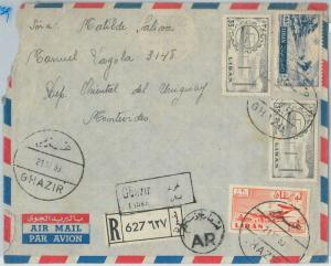 74931 - LEBANON - POSTAL HISTORY - REGISTERED COVER from GHAZIR  to the USA 1959