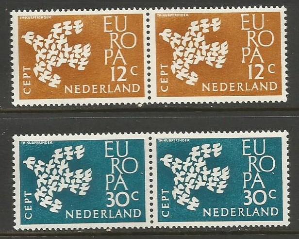 NETHERLANDS 387-88 MNH PAIR EUROPA V443