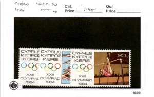 Cyprus, Postage Stamp, #628-630 Mint NH, 1984 Olympics (AB)