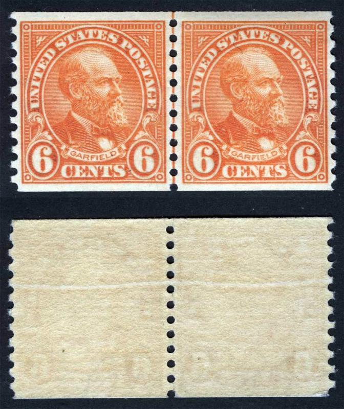 US Sc 723 MNH Original Gum Coil Line Pair GEM