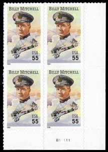 PCBstamps  US #3330 PB $2.20(4x55c)Billy Mitchell, MNH, (PB-4a)