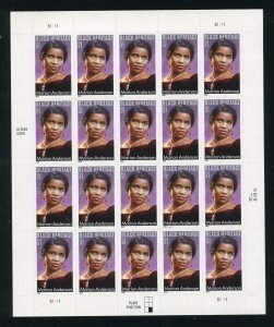 SCOTT  3896  MARIAN ANDERSON  37¢  SHEET OF 20  MNH  SHERWOOD STAMP