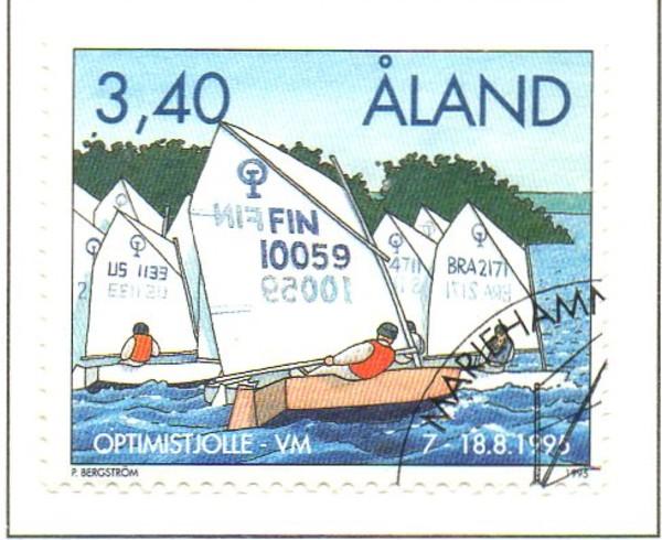 Aland Sc  118 1995 Dinghy Championships stamp used