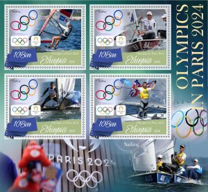 Olympic Games in Paris 2024 Sailing 2024 year,1+1 sheets  perforated NEW MNH**