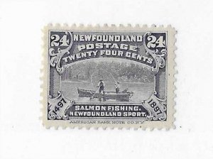 Newfoundland Sc #71  24c blue grey centered OG VF