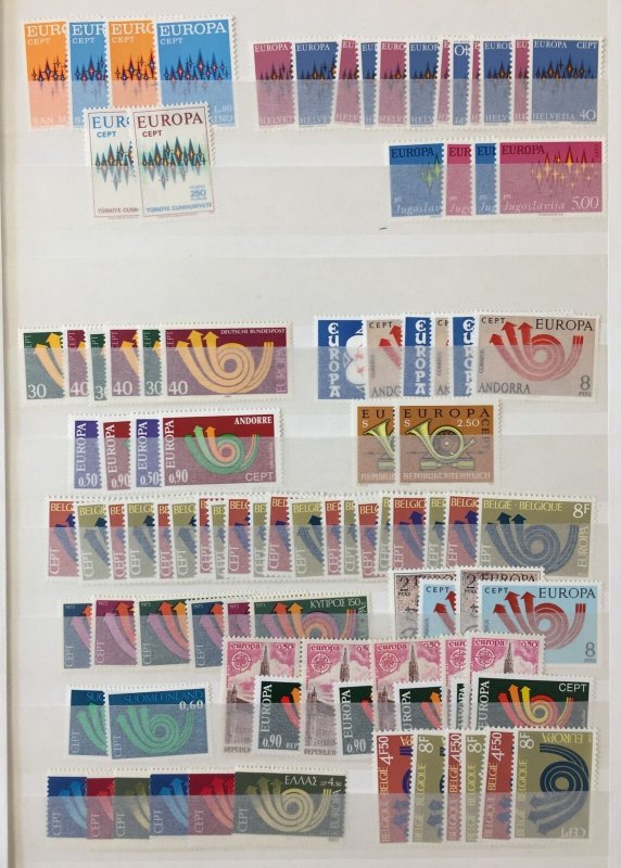 Europa 1971/72 Liechtenstein Belgium Swiss MNH (220+Items) AB2963