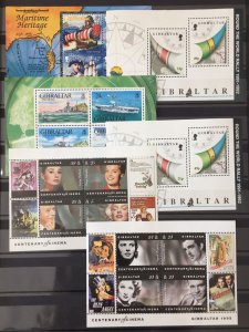 Gibraltar Cinema Ships Wildlife Mini Sheets MNH x 9  CP2591