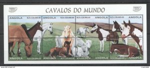 1997 Angola Fauna Horses Cavalos Domestic Animals 1Kb ** Stamps Pk030