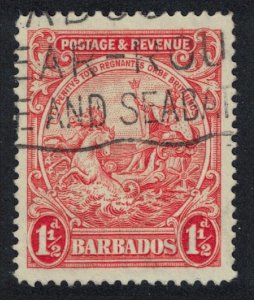 Barbados Inscr 'POSTAGE & REVENUE' 1½d T2 1925 Canc SG#231b