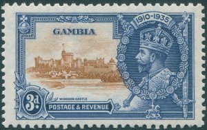 Gambia 1935 3d brown & deep blue Jubilee SG144 unused