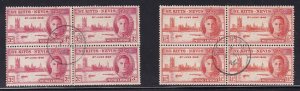 St Kitts 91-92, Used Blocks of 4 - Peace