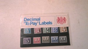 GREAT BRITAIN PRESENTATION PACK MNH: DECIMAL TO PAY LABELS