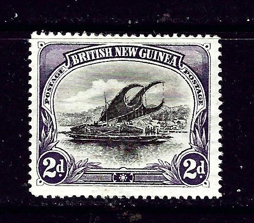 Papua New Guinea #3 Hinge remnant 1901 issue light creaes caused by hinge