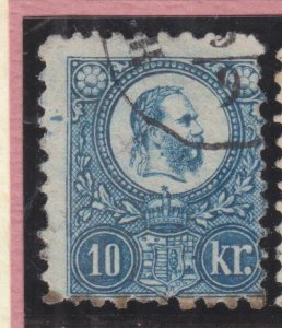 HUNGARY, 1871 Engraved, 10k. Blue, used.