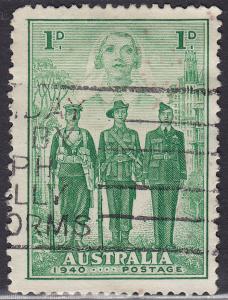 Australia 184 USED 1940 Nurse, Sailor, Soldier & Aviator 1p